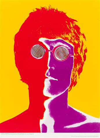 RICHARD AVEDON (1923-2004).  [THE BEATLES / LOOK MAGAZINE.] Group of 4 posters, banner & magazine. 1967. Set of four is 31x22½ inches,